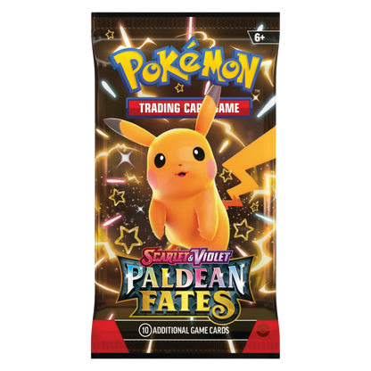 Paldean Fates Booster Pack (Random Art) – 4 Pack Bundle