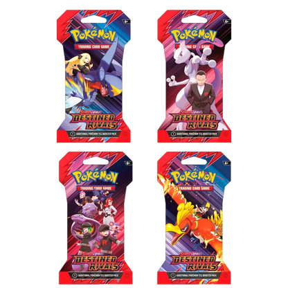 Destined Rivals Sleeved Booster Pack (Random Art) – 4 Pack Bundle