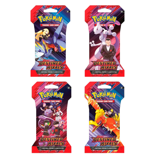 Destined Rivals Sleeved Booster Pack (Random Art) – 4 Pack Bundle