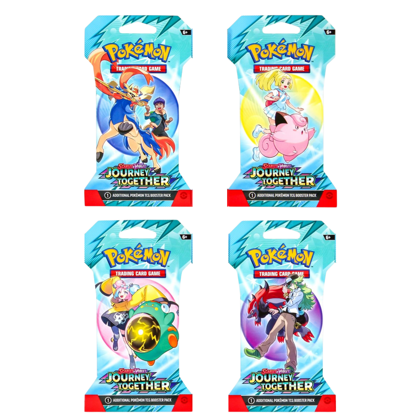 Journey Together Sleeved Booster Pack (Random Art) – 4 Pack Bundle