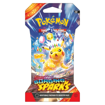 Surging Sparks Sleeved Booster Pack (Random Art) – 4 Pack Bundle