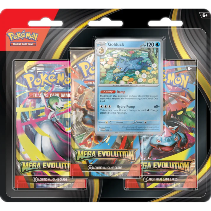 Mega Evolution 3 Pack Blister (Golduck)