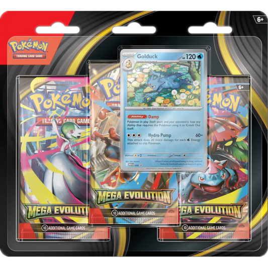 Mega Evolution 3 Pack Blister (Golduck)